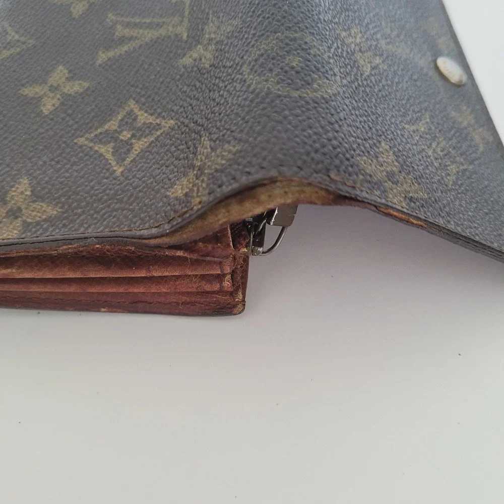 Louis Vuitton Monogram Canvas Portefeuille Tresor Wallet Vintage Brown 882‎ AN - Picture 10 of 15